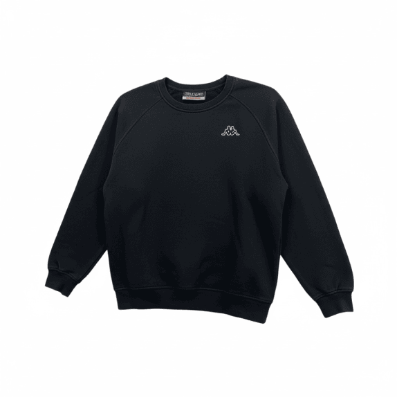 VINTAGE KAPPA SWEATSHIRT ΜΕ ΚΕΝΤΗΜΕΝΟ ΛΟΓΟΤΥΠΟ ΜΑΥΡΟ ΑΝΔΡΙΚΟ M
