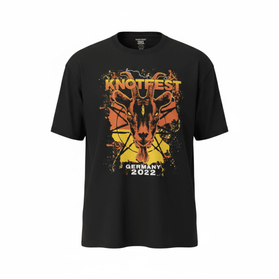 VINTAGE KNOTFEST GERMANY 2022 T-SHIRT SLIPKNOT ΜΑΥΡΟ