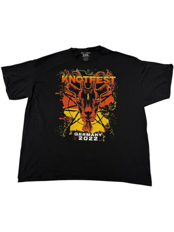 VINTAGE KNOTFEST GERMANY 2022 T-SHIRT SLIPKNOT ΜΑΥΡΟ