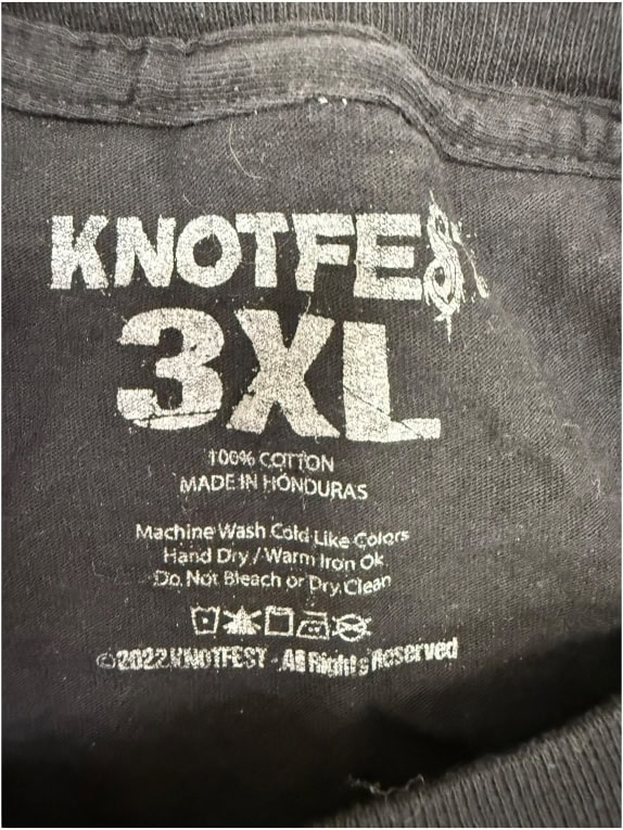 VINTAGE KNOTFEST GERMANY 2022 T-SHIRT SLIPKNOT ΜΑΥΡΟ