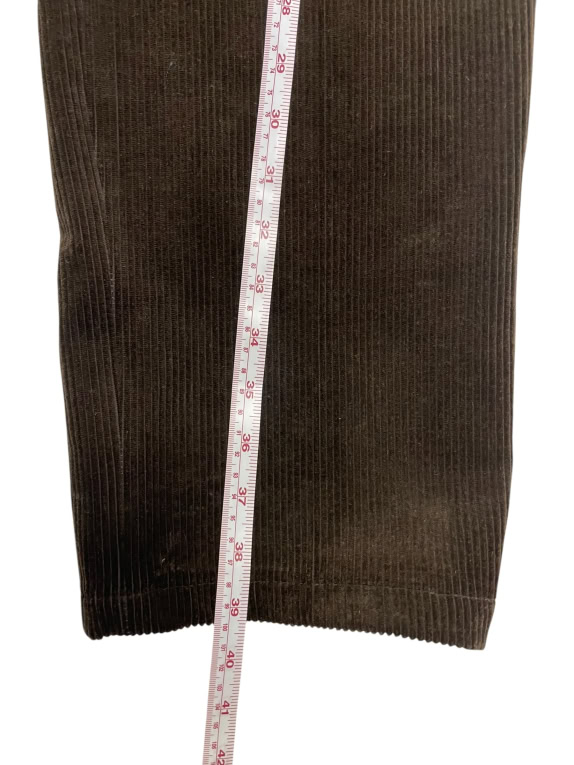 VINTAGE CORDUROY TROUSERS STRAIGHT LEG MEN'S BROWN L