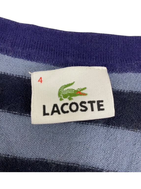 VINTAGE LACOSTE ΠΛΕΚΤΗ ΖΑΚΕΤΑ ΡΙΓΕ ΜΠΛΕ ΓΥΝΑΙΚΕΙΟ XS