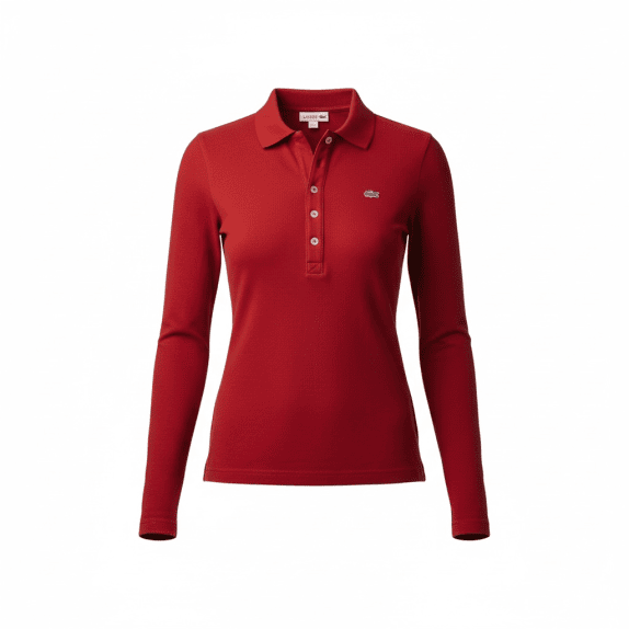 VINTAGE LACOSTE POLO ΜΑΚΡΥ ΜΑΝΙΚΙ ΚΟΚΚΙΝΟ ΑΝΔΡΙΚΟ S/M
