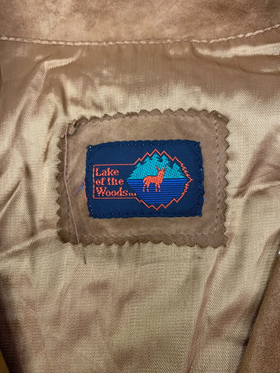 VINTAGE LAKE OF THE WOODS ΑΝΔΡΙΚΟ ΣΟΥΕΤ ΤΖΑΚΕΤ ΣΕ ΚΑΦΕ ΧΡΩΜΑ M/L