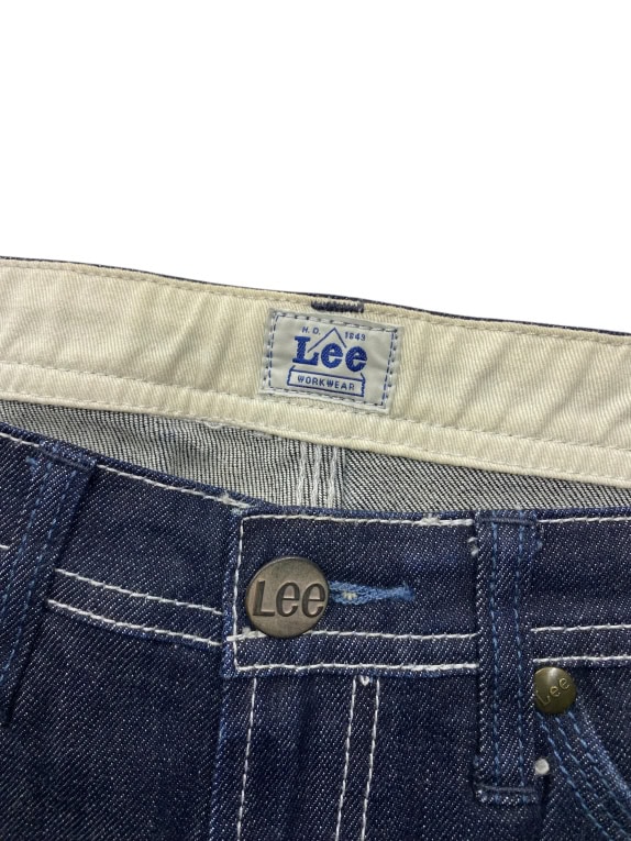 VINTAGE LEE JEANS WORKWEAR ΜΠΛΕ ΣΚΟΥΡΟ ΑΝΔΡΙΚΟ XS