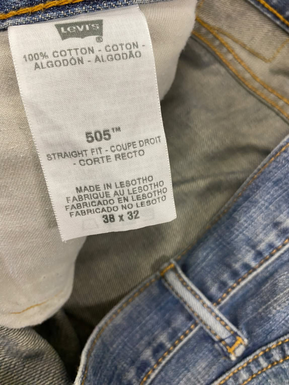 VINTAGE LEVI'S 505 STRAIGHT FIT ΜΠΛΕ ΤΖΙΝ XXL