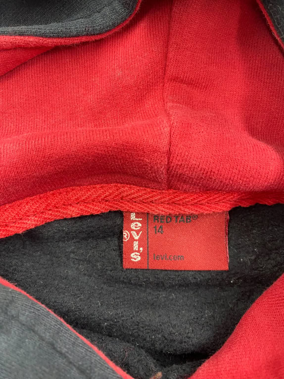 VINTAGE LEVI'S ΦΟΥΤΕΡ ΜΕ ΚΟΥΚΟΥΛΑ LOGO ΜΑΥΡΟ ΑΝΔΡΙΚΟ S/M