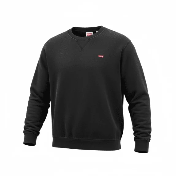 FELPA VINTAGE LEVI\'S CON PICCOLO LOGO NERA DA UOMO L