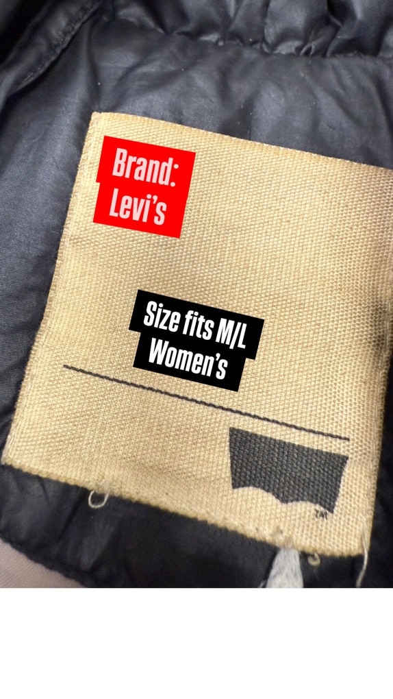 VINTAGE LEVI'S ΓΥΝΑΙΚΕΙΟ ΜΑΥΡΟ ΚΑΠΙΤΟΝΕ ΜΠΟΥΦΑΝ