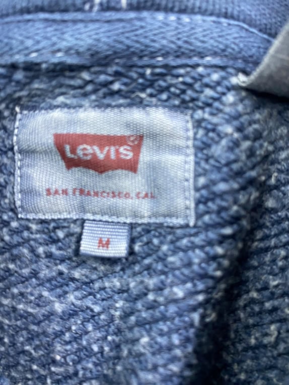 VINTAGE LEVI'S HOODIE ΜΕ ΛΟΓΟΤΥΠΟ ΜΠΛΕ ΑΝΔΡΙΚΟ M