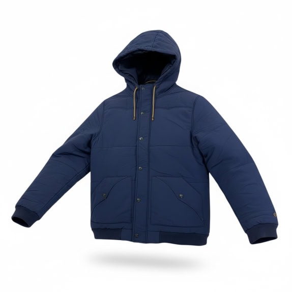 VINTAGE LEVI'S NAVY BLUE PUFFER JACKET S