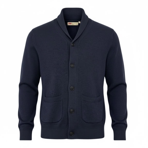 VINTAGE LEVI'S SHAWL COLLAR CARDIGAN MEN'S NAVY BLUE L