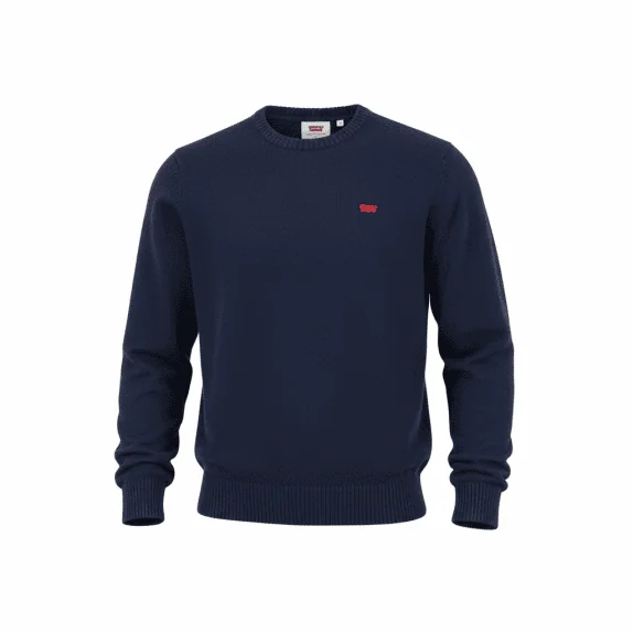 VINTAGE LEVIS maglione girocollo blu da uomo M