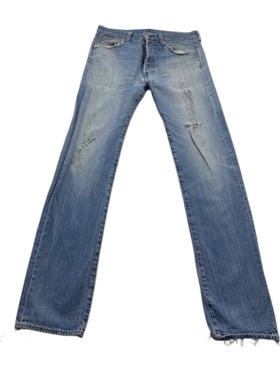 VINTAGE LEVIS ΤΖΙΝ ΠΑΝΤΕΛΟΝΙ DISTRESSED ΜΠΛΕ ΑΝΔΡΙΚΟ 33