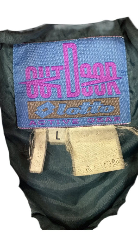 VINTAGE LOTTO RED QUILTED JACKET L
