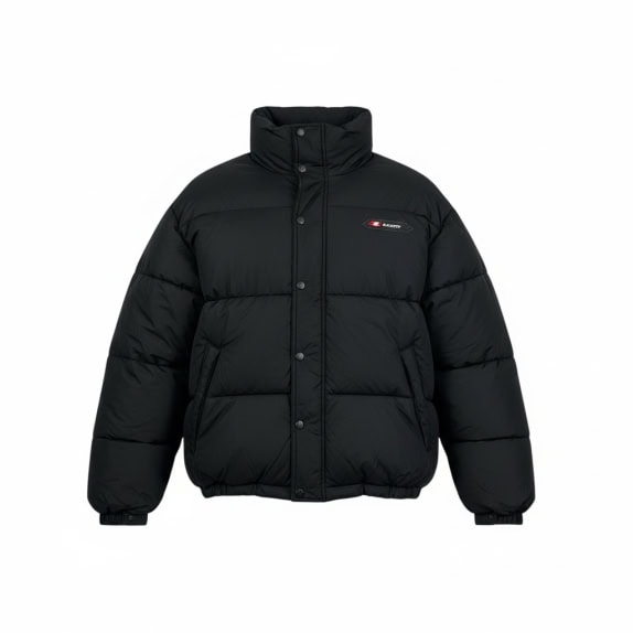 VINTAGE LOTTO BLACK PUFFER JACKET S