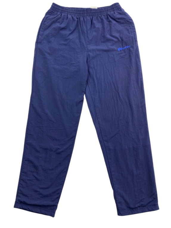 VINTAGE LOTTO TRACK PANTS BORIS BECKER LINE LOGO BLUE MEN'S XL