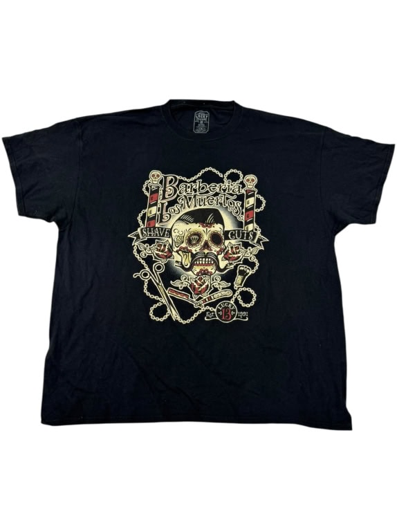 VINTAGE LUCKY 13 BARBERIA LOS MUERTOS SKULL