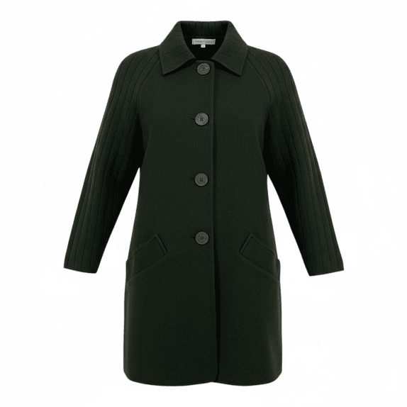 Cardigan lavorato a maglia vintage da donna Luisa Spagnoli verde con bottoni S