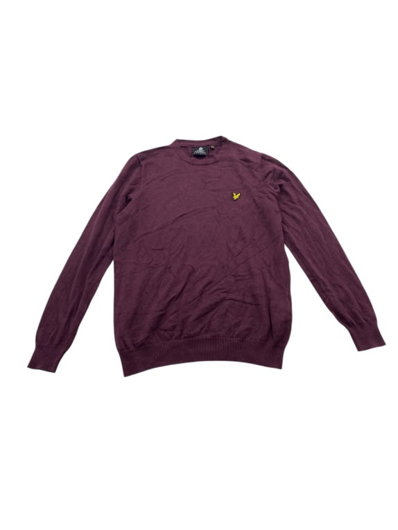 VINTAGE LYLE & SCOTT KNIT SWEATER BURGUNDY MEN L
