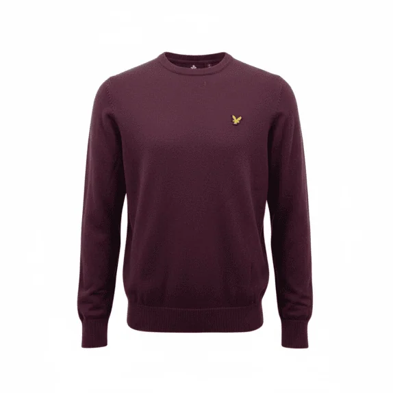 VINTAGE LYLE & SCOTT KNIT SWEATER BURGUNDY MEN L