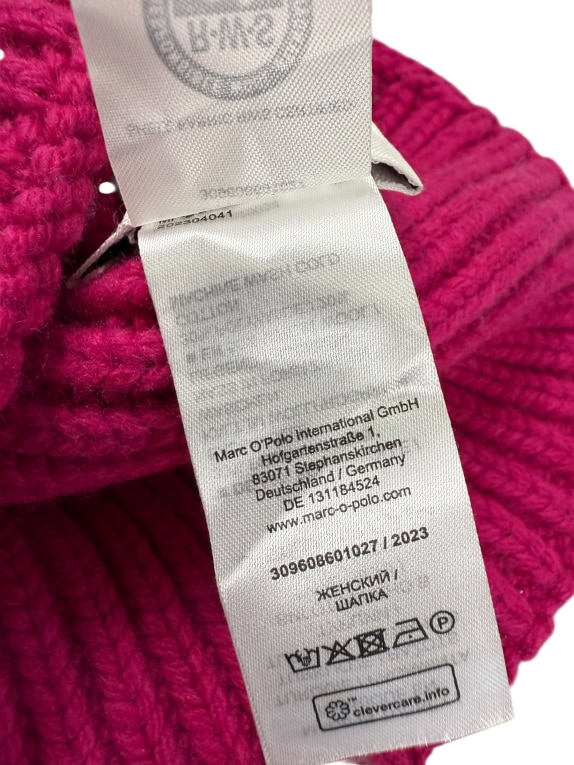 VINTAGE MARC O\'POLO berretto lavorato a maglia magenta
