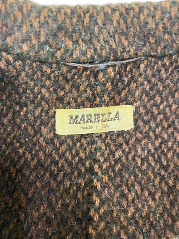 VINTAGE MARELLA ΚΑΦΕ ΜΑΛΛΙΝΟ ΠΑΛΤΟ XL/XXL