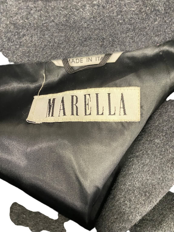 VINTAGE MARELLA ΜΑΥΡΟ ΜΑΚΡΥ ΠΑΛΤΟ M/L