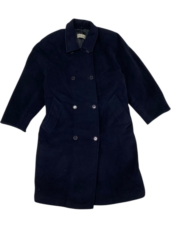 VINTAGE MARELLA CAPPOTTO LUNGO BLU SCURO M/L