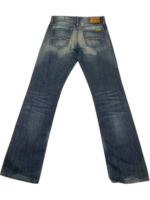 VINTAGE MELTIN'POT DENIM JEANS WITH FADED DETAILS BLUE MENS W32