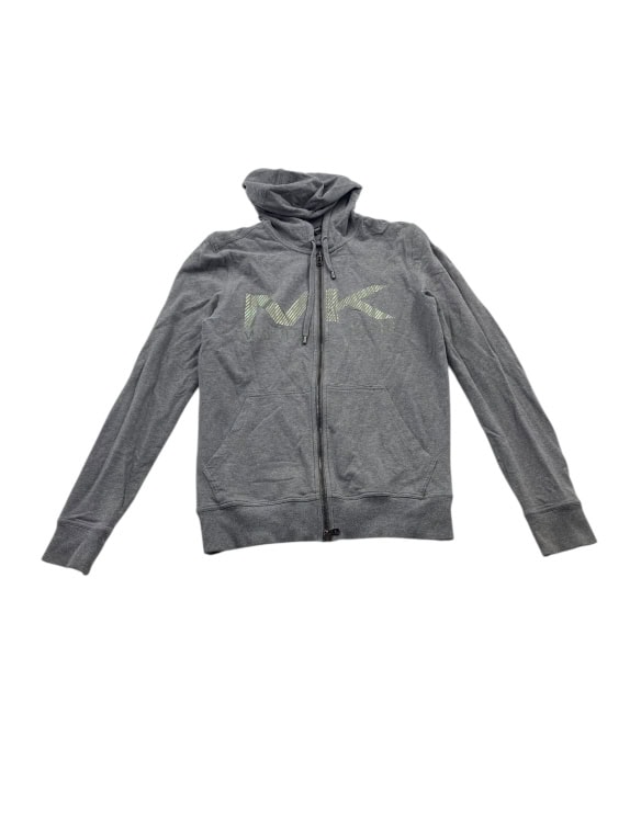 VINTAGE MICHAEL KORS GIACCA CON CAPPUCCIO LOGO GRIGIA DA DONNA S