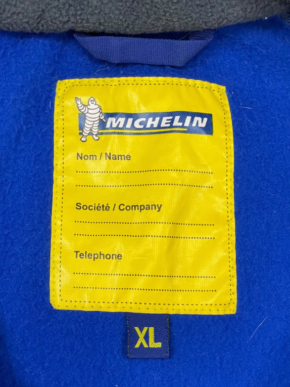 Gilet in pile Michelin vintage da uomo XL