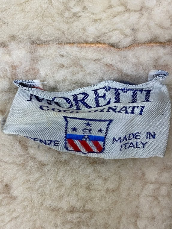 VINTAGE MORETTI ΑΝΔΡΙΚΟ SHEARLING ΤΖΑΚΕΤ ME ΠΛΕΚΤΕΣ ΛΕΠΤΟΜΕΡΕΙΕΣ XL/XXL