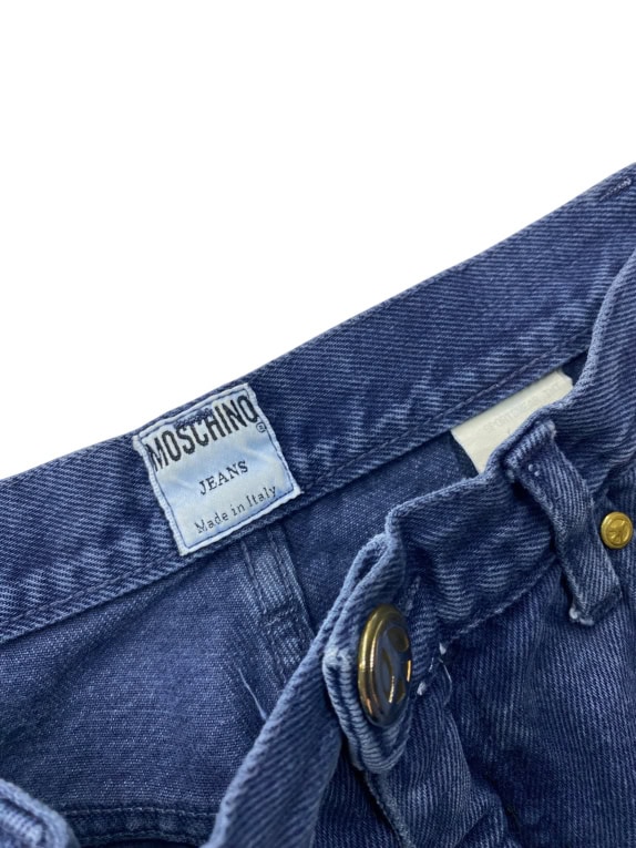 VINTAGE MOSCHINO JEANS ΠΑΝΤΕΛΟΝΙ DENIM ΜΠΛΕ ΓΥΝΑΙΚΕΙΟ S