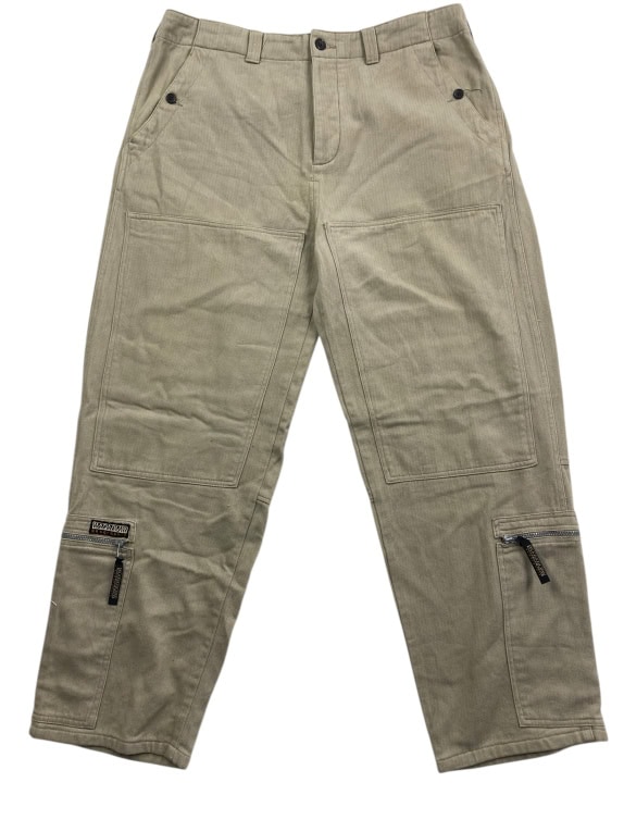 VINTAGE NAPAPIJRI CARGO PANTS WITH LOGO BEIGE MEN'S 3XL