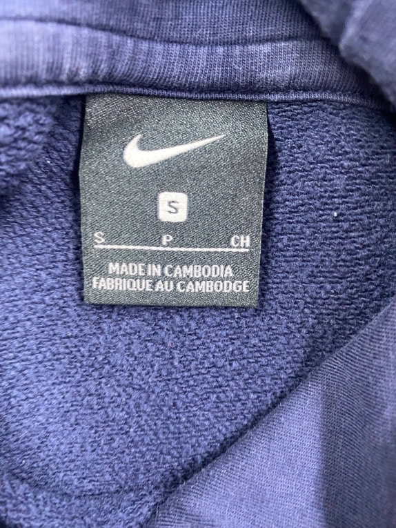 VINTAGE NIKE SWOOSH HOODIE NAVY BLUE MEN'S S