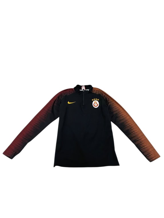 VINTAGE NIKE GALATASARAY DRILL TOP CON ZIP NERO ARANCIONE UOMO L