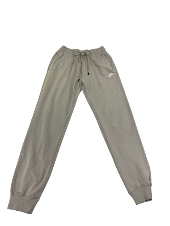 Pantaloni tuta vintage Nike con logo ricamato beige da donna S