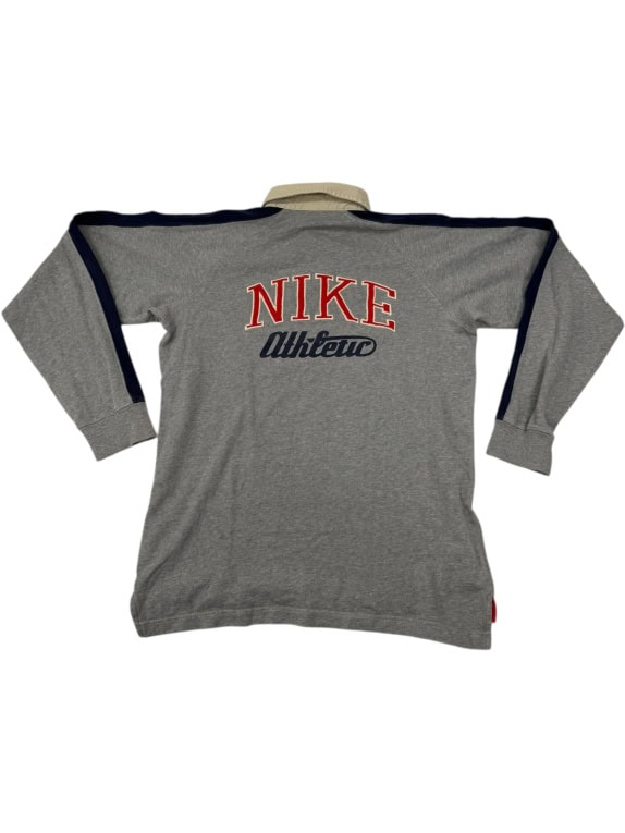 VINTAGE Nike Long Sleeve Rugby Romper Gray 7 M