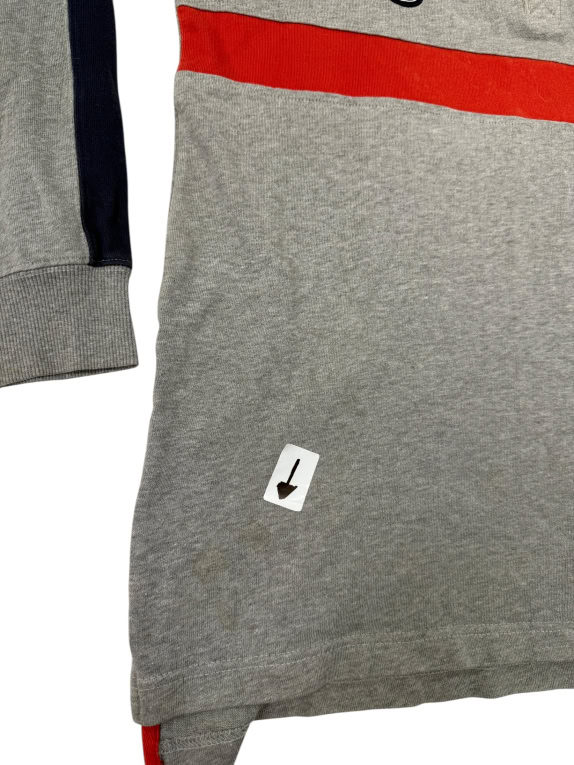 VINTAGE Nike Long Sleeve Rugby Romper Gray 7 M