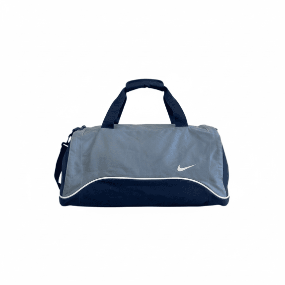 VINTAGE NIKE DUFFEL BAG WITH SHOULDER STRAP BLUE UNISEX ONE SIZE