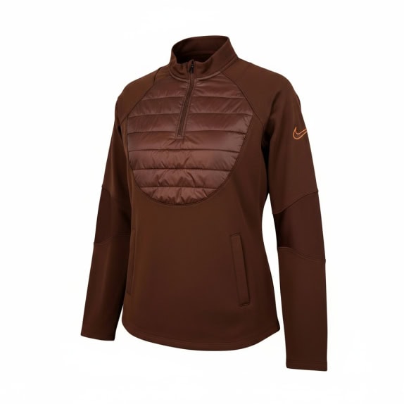 VINTAGE Nike Therma-Fit con zip a un quarto e pannelli trapuntati - S