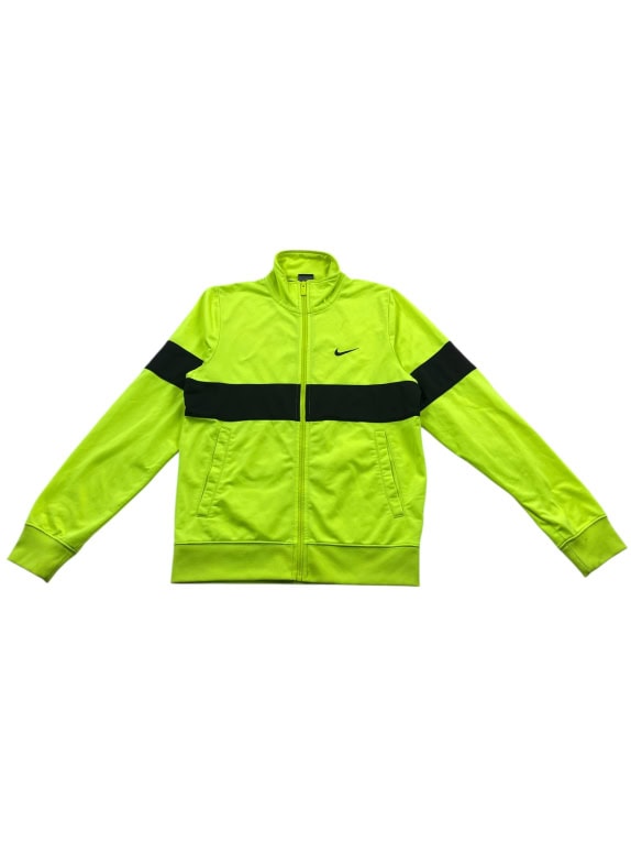 VINTAGE NIKE TRACK TOP JACKET NEON YELLOW MEN'S S/M