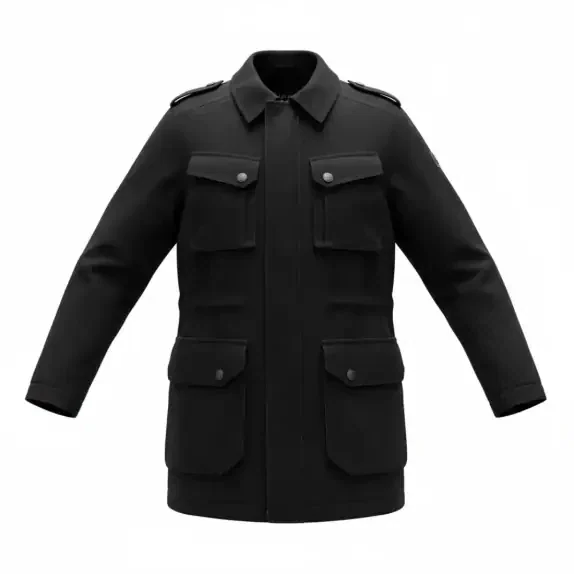 VINTAGE NN ATHENS FIELD JACKET ΜΕ ΠΟΛΛΑΠΛΕΣ ΤΣΕΠΕΣ ΚΑΙ ΕΠΩΜΙΔΕΣ ΜΑΥΡΟ ΑΝΔΡΙΚΟ S M