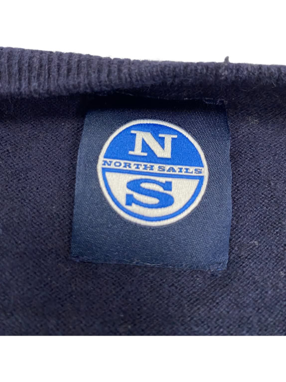 VINTAGE NORTH SAILS KNIT SWEATER MONOCHROME BLUE MEN XXL