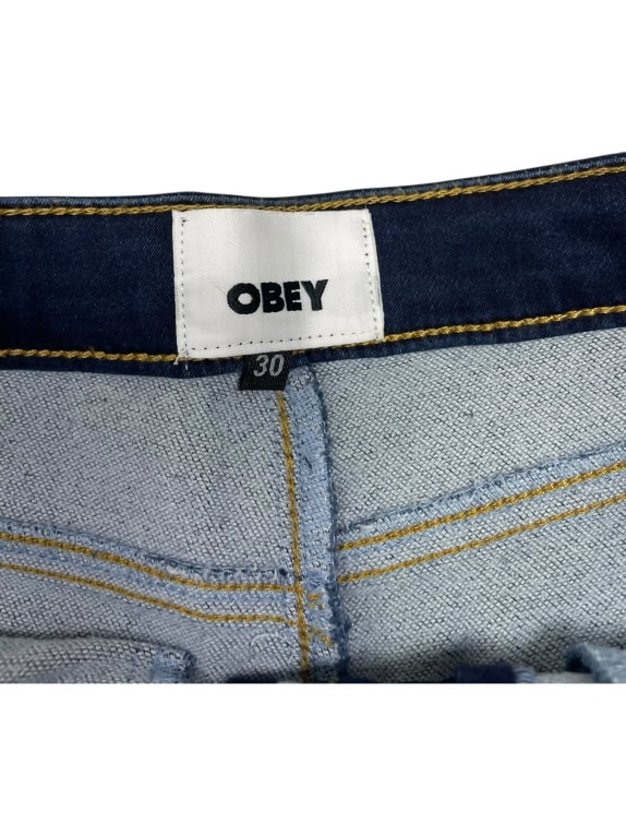 VINTAGE OBEY ΤΖΙΝ ΠΑΝΤΕΛΟΝΙ ΓΥΝΑΙΚΕΙΟ ΣΚΟΥΡΟ ΜΠΛΕ S