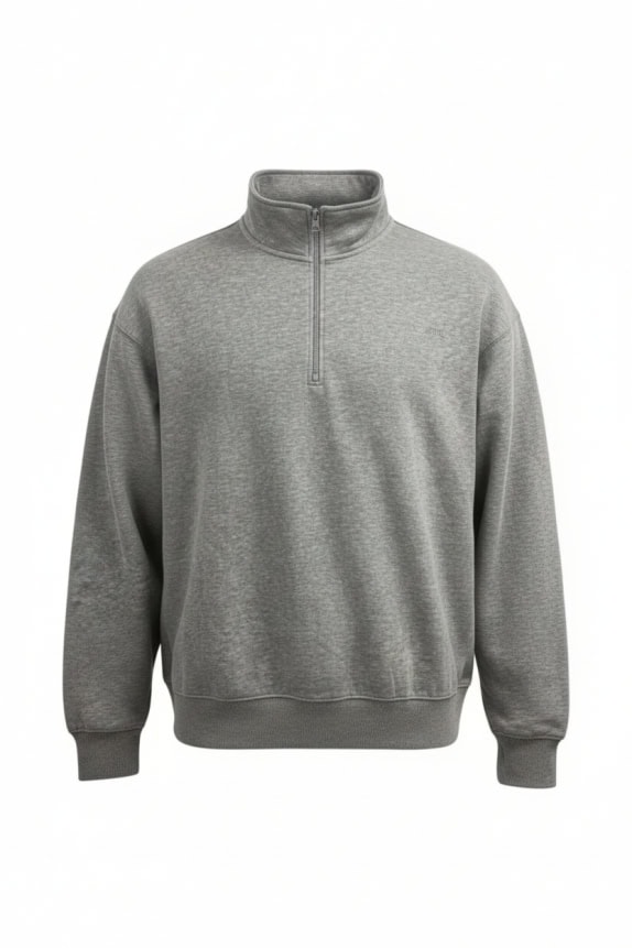 VINTAGE ONLY & SONS 1/4 ZIP SWEATSHIRT GREY MEN'S L