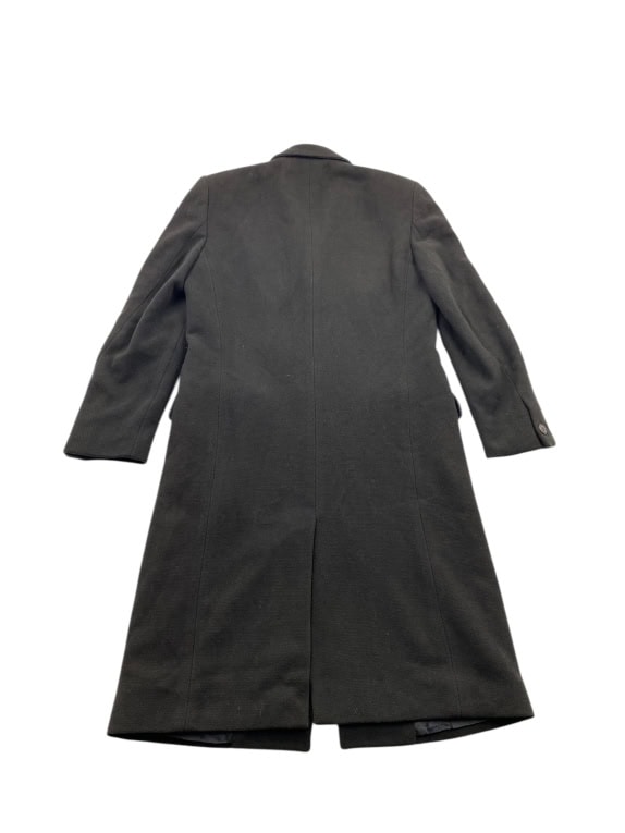 Cappotto vintage in lana con bottoni nero da uomo L