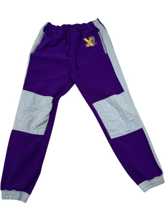 VINTAGE FLEECE TROUSERS PURPLE WITH GREY DETAILS L/XL