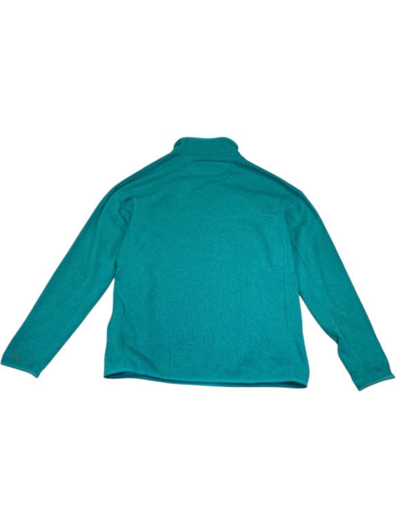 VINTAGE PATAGONIA pile pullover con bottoni verde acqua da donna L